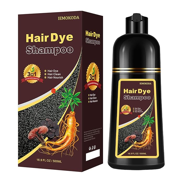 Dark Coffee Hair Dye Shampoo, Hair Dye Shampoo 3 in 1, Brown Hair Dye for Men Women Colors in Minutes, 100% Gray Coverage for All Hair Types 16.9 Fl Oz (Dark Coffee)