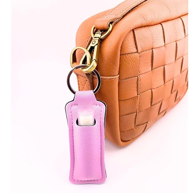 Mango Chapstick 4-Pack. Includes Bonus Lip Balm Holder Keychain (Pink). Limited Edition Flavor from the Chapstick Tropical Paradise Collection, Unique Gift Bundle from Tiny Seed