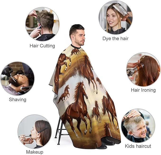 Barber Cape Waterproof Lining Anti Static Design for Salons/Home Use