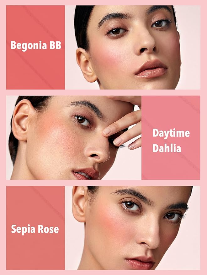 SHEGLAM Floral Flush 6-Color Blush Palette Long Lasting High Pigment Matte Pressed Powder Blush for Cheeks