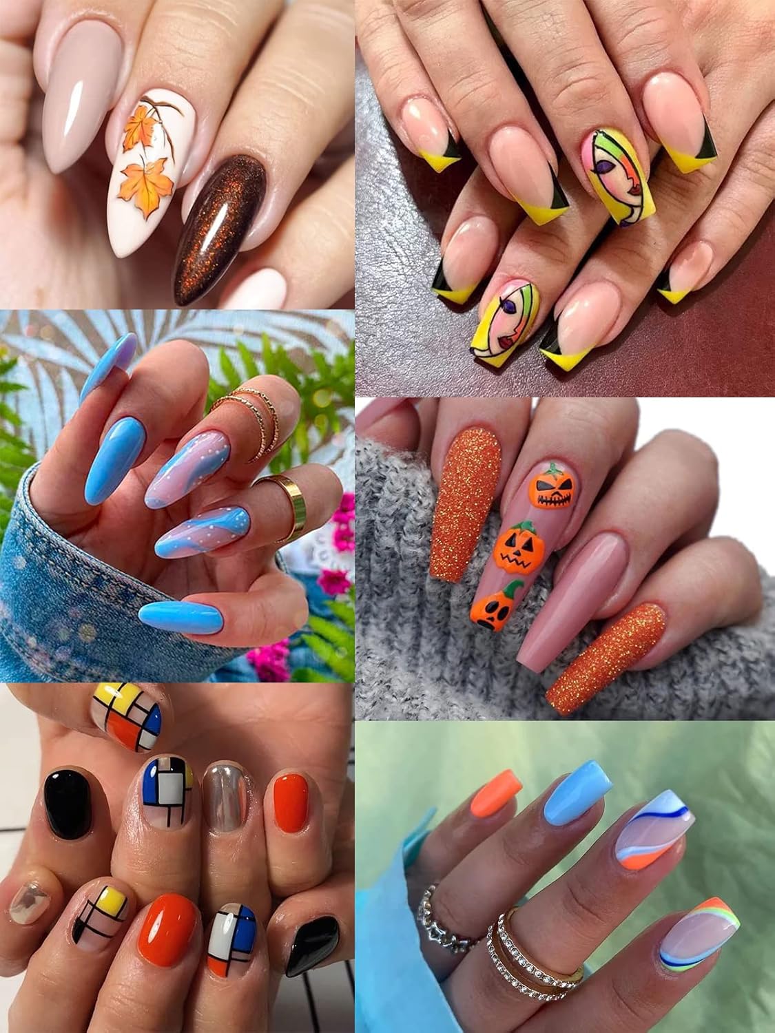 12 Color 3D Nail Art Pens Set, Kalolary Nail Point Graffiti Dotting Pen Drawing Painting Liner Brush for DIY Nail Art Beauty Adorn Manicure Tools(B)