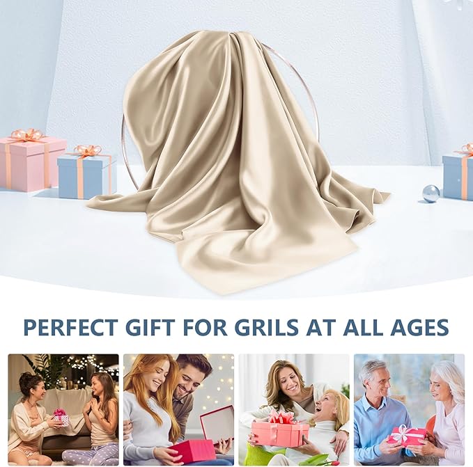 Silk Pillow Cases 2 Pack Standard Size Mulberry Silk Pillowcase Set of 2 for Hair & Skin 26 x 20 Inches 22 Momme Both Sided Grade 6A Silk Soft Breathable Cooling with Hidden Zipper, Beige