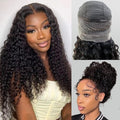 360 Glueless Wigs Human Hair 20 Inch Pre Plucked Hidden Strap Deep Wave Lace Front Human Hair Wigs With Drawstring 180 Density Wet and Wavy HD Full Lace Front Wigs Human Hair