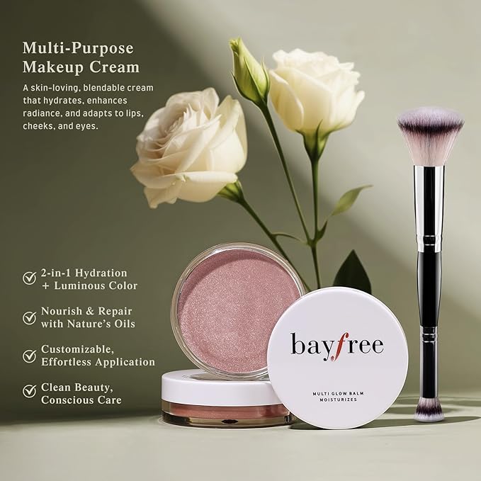 Multi Glow Balm Set, Cream Blush with Double-ended Brush, Radiant Finish, Hydrating, Creamy, Radiant Finish, Lightweight & Blendable Color, Face Balm