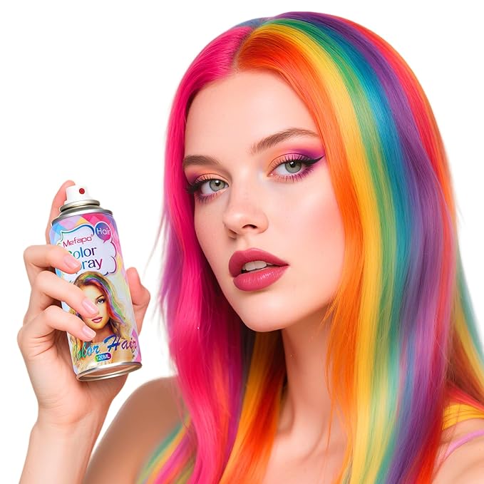 Black Hair Spray Temporary Hair Color Spray for Kids Women Men, Temporary Hair Dye, Root Touch Up Hair Color Dye,Washable Hair Spray Wax for Party Makeup, Halloween, Cosplay(120ML)