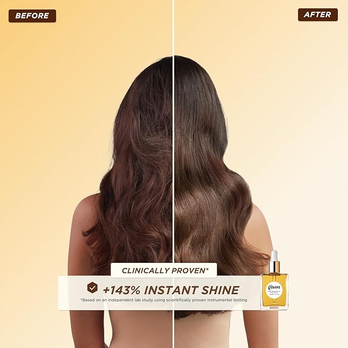 Gisou Honey Infused Hair Oil Mini - Hydrating & Frizz Control Treatment with Mirsalehi Honey, Adds Shine & Heat Protectant for All Hair Types, 0.7 Fl Oz