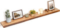 Floating Shelves for Wall Decor, Rustic Solid Elm Wood Live Edge Floating Shelves Wall Mounted, Wall Shelves with Invisible Bracket for Living Room Bathroom Bedroom Kitchen, 55 Inch, Natural