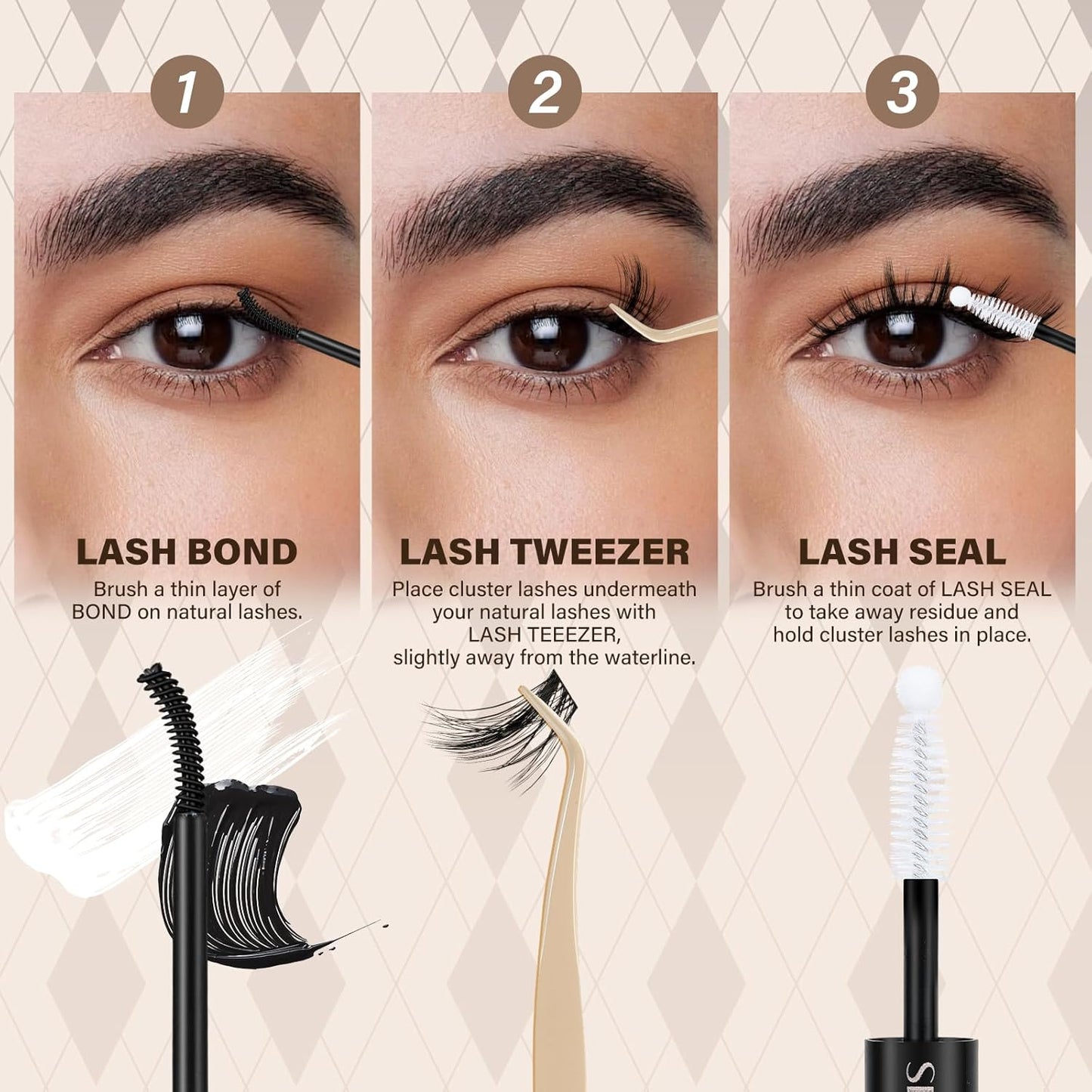 JMS&JMS 156Pcs Lash Clusters CC Curl 8-18mm Eyelash Clusters Wispy DIY Lash Extensions Super Thin Band Soft and Easy to Wear (Side Spike-8-18mix)