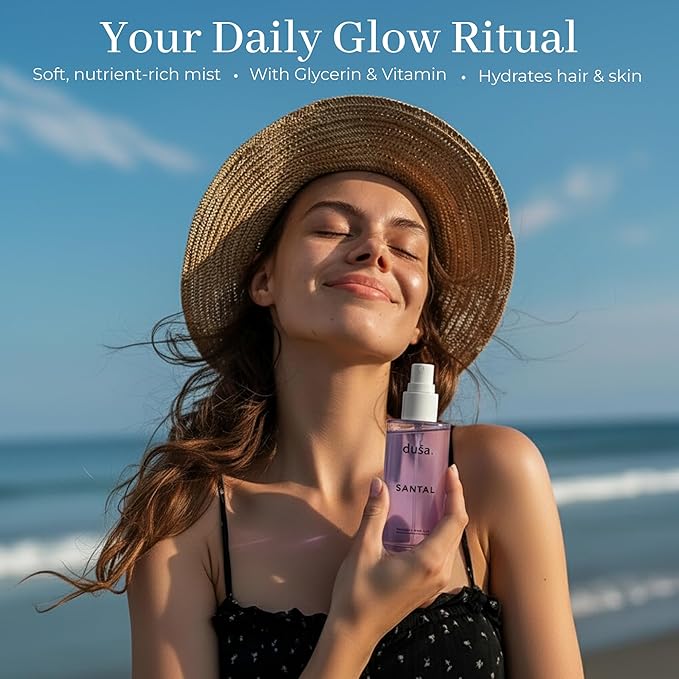 DUSA Santal Hair Perfume & Body Mist for Women – Long Lasting Body and Hair Mist, Vacation Spray & Perfume para el Cabello de Mujer with Nourishing Oil, 100 ml