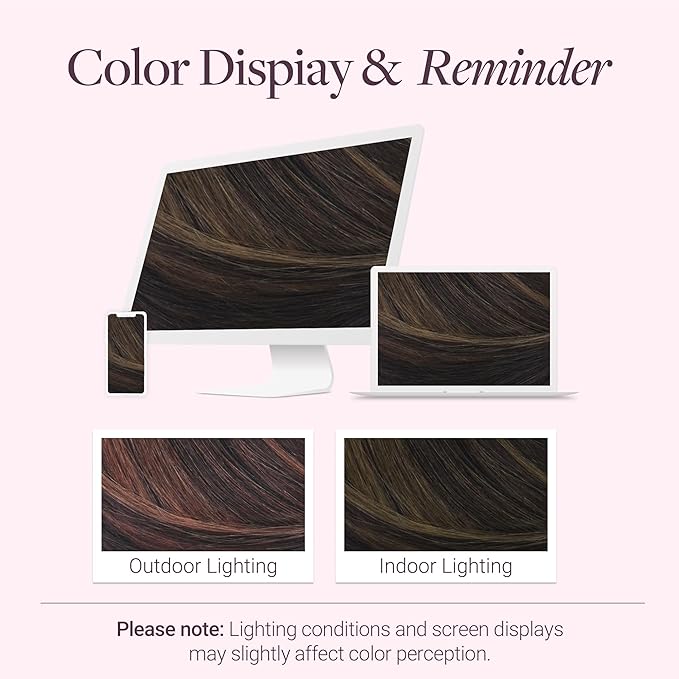 GOO GOO Clip in Hair Extensions Real Human Hair, Remy Human Hair Extensions Clip ins for Women, Natural Human Hair, 14inch 120g 7 Pcs, #2/6 Dark Brown Highlighted Chestnut Brown