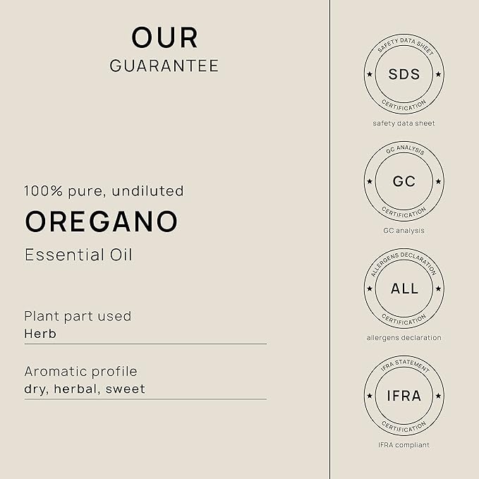 VINEVIDA Oregano Essential Oil 10 mL-Undiluted Oregano Oil 10 mL-Oregano Candle Oil Scent-DIY Candle Scents for Candlemaking-10 mL Essential Oil for Soap Making Safe for Skin (4OZV-OBP-ORE-80P-10ML)