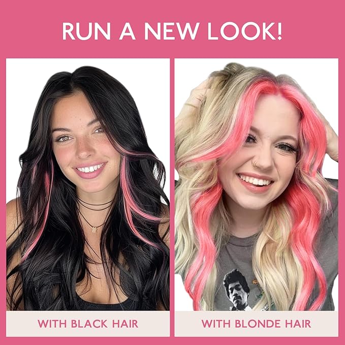 WENNALIFE Tape in Hair Extensions Human Hair Light Pink Tape in Extensions, 10pcs 30g 24 inch Remy Invisible Tape Ins Straight Colored Soft Real Human Hair Tape in Extensions Refill Set Extensions