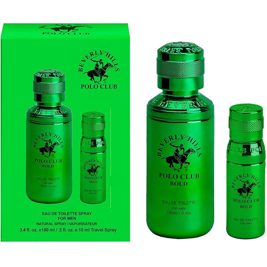Beverly Hills Polo Club Cologne for Men Bonus Pack Designer Eau De Toilettes 3.4oz + 0.5oz 2 count (Bold)