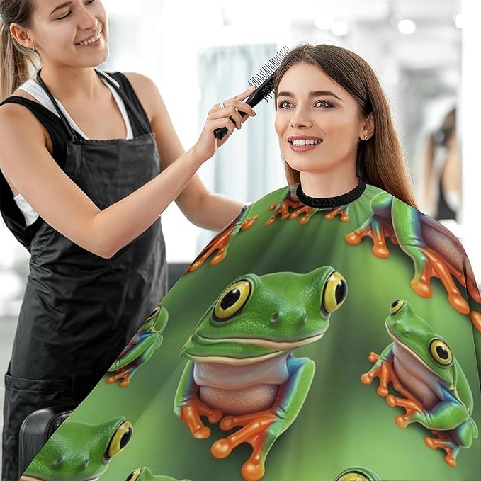 Professional Anti Static Hair Cutting Cape with Elastic Buckle, Waterproof Salon Cape for Coloring/Perming/Styling