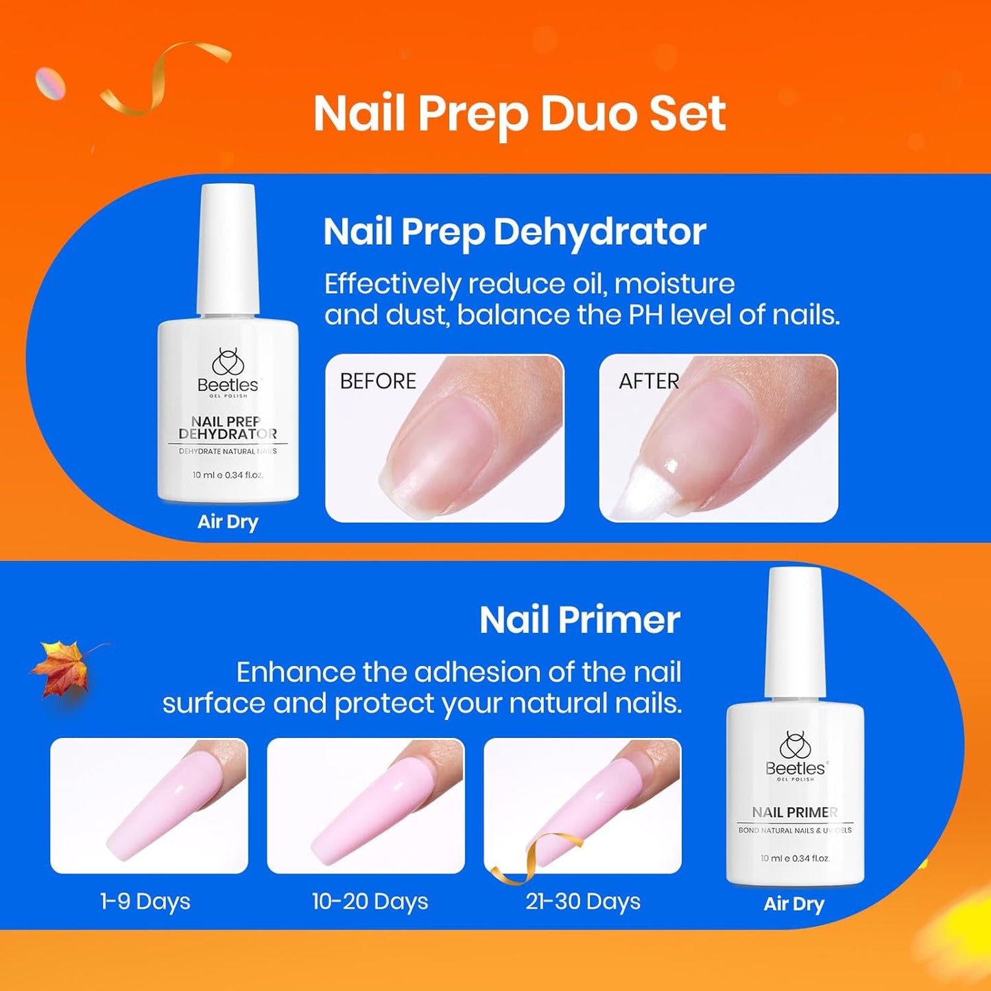 Beetles Gel Nail Kit Short Almond with Nail Dehydrator and Primer, 576Pcs Half Matte Etch-X Gel Nail Tips Solid Nail Glue Mini Nail Lamp Acrylic Nail Tips Easy DIY Nail Extension Set Gift for Women