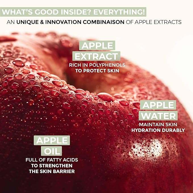 Yves Rocher Famille BIO Organic Cleansing Gel & Nourishing Comfort Milk Gift Set, Includes Vanity Bag, Apple Extract Botanical Formula, Organic Skin Care Products for Kids & Families