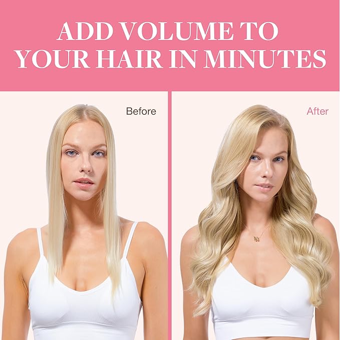GOO GOO Clip in Hair Extensions Real Human Hair, Remy Human Hair Extensions Clip ins for Women, Natural Human Hair, 18inch 150g 9Pcs, 18D/22F Dirty Blonde Highlights