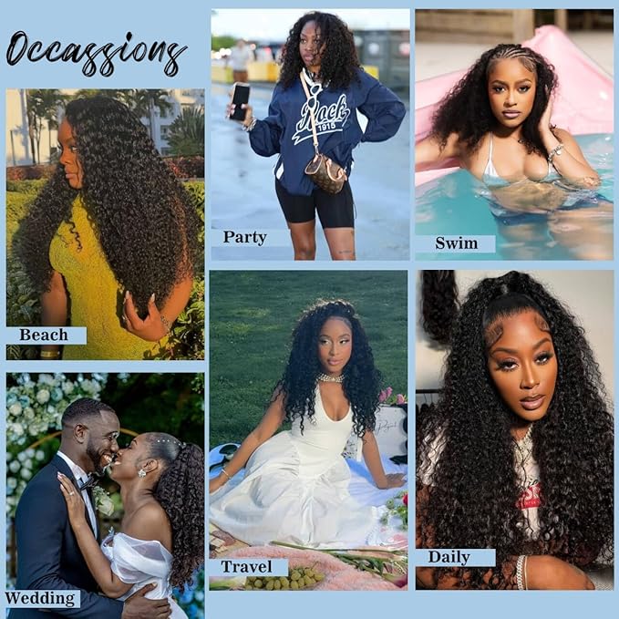 Burmese Curly Clip in Hair Extensions Real Human Hair, 8Pcs Remy Human Hair Clip in Extensions for Women, Natural Soft Human Hair, 120g 26inch #1B Natural Black