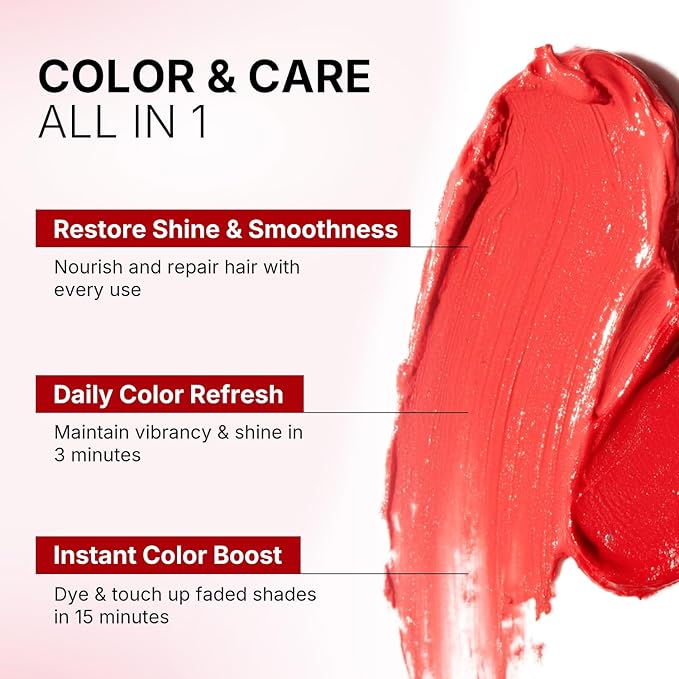 Karseell Color Depositing Conditioner Red Hair Mask Color Boosting, Hydrates and Enhances Red Tones for Color-Treated Hair 500ml 16.9floz