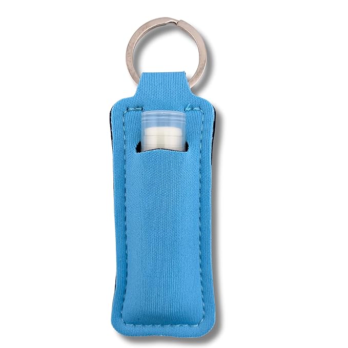 Sweet Watermelon Chapstick 6-Pack. Includes Bonus Lip Balm Holder Keychain (Blue). Limited Edition Flavor from the Chapstick I Love Summer Collection, Unique Gift Bundle from Tiny Seed