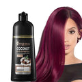 Fvquhvo Red Hair Dye Shampoo 3 in 1, Burgundy Hair Dye for Women Men, Coconut Dye Shampoo, Long Lasting Hair Color, Champu Para Canas, Color Grays in Minutes