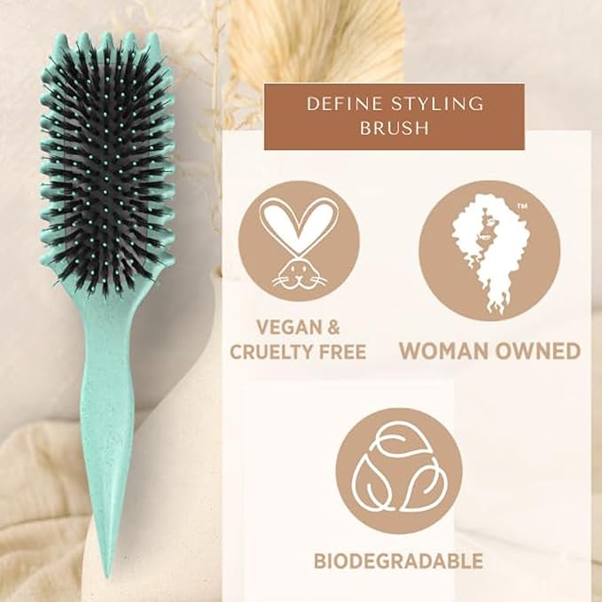 Bounce Curl Teal Volume EdgeLift & Teal Define EdgeLift Brush Bundle for Curly Hair