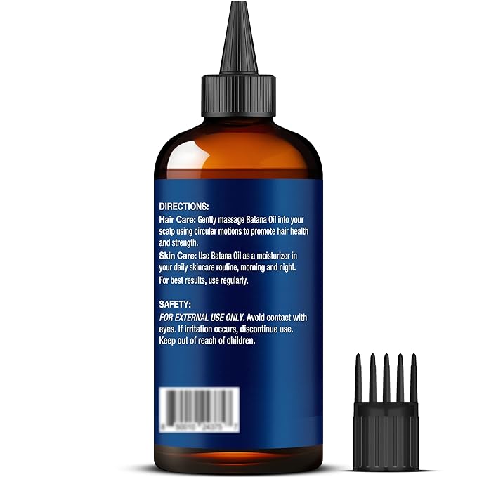 Raw Batana Oil for Hair Growth 4 fl oz - 100% Pure, Natural, Cold-Pressed Oil for Hair, Skin, Face & Lashes - Aceite de Batana