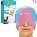 2 Pack Migraine Relief Ice Head Wrap Headache and Migraine Hat | Cold Gel Head Ice Pack with Face and Eye Mask Compress for Cooling Migraine Relief - Pink 2 Pack