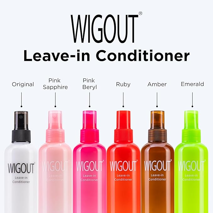 Style Factor WIGOUT Leave-In Conditioner Spray – Lightweight Hydrating & Conditioning Mist Controls Frizz, Adds Shine & Softness For Dry Damaged Hair No-Rinse Formula for All Hair Types - Emerald