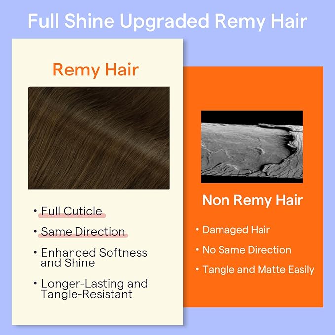 Full Shine Brown Clip in Human Hair 7 Pcs Natural Brown Clip in Extensions Real Human Hair Triple Weft Clip in Hair Extensions Brazilian Remy Hair for Short 12 Inch 95 G