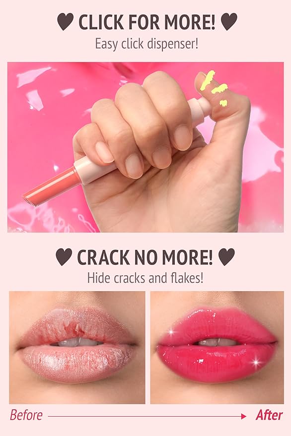 Veganize Collagen Lip Glass Balm | Hydrating Lip Balm in 9 Vibrant Colors | Moisturizing Lip Care Infused with Collagen Jelly Magic | No Animal Trial Lip Balm 0.06 oz (No. 05 Carrot Coral)