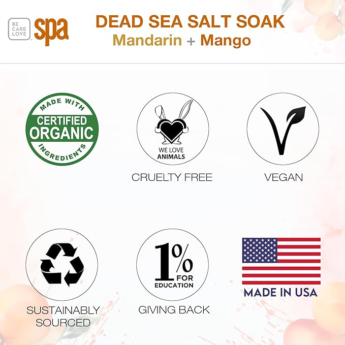 BCL SPA Dead Sea Salt Soak, Mandarin + Mango, 16 oz