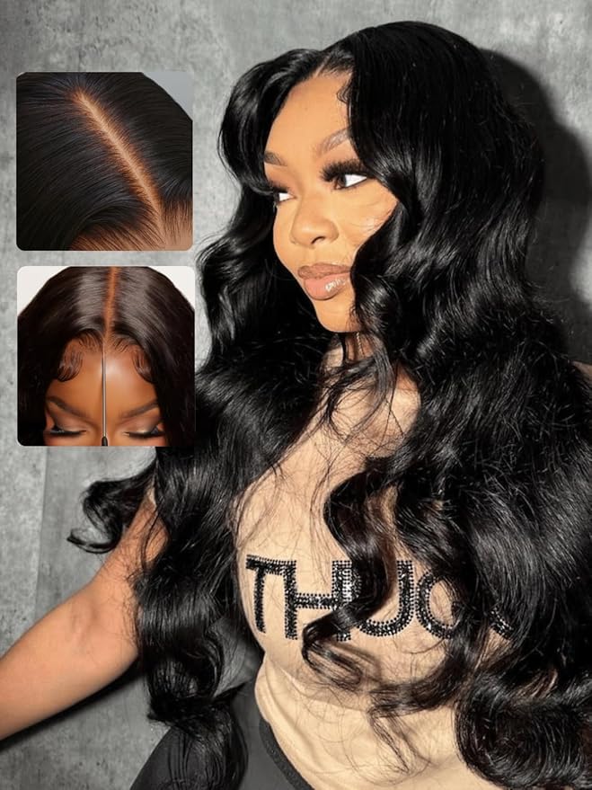 Julia Hair Body Wave Glueless 13x4 Lace Front Wigs Human Hair 12A Pre Cut Lace Frontal Wig Pre Bleached Bye Bye Knots Pre Everything Put on and Go 180% Density Fast Wear Wigs Natural Color 20 Inch