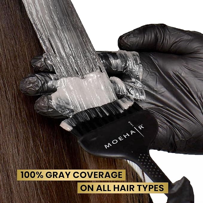 MOEHAIR Hair Coloring Kit | 9NN Permanent Hair Color (Very Light Blonde Intense), 20 Volume Developer 6%, Coloring Brush, Gloves & Mixing Bowl| Keratin Infused Color | Gray Coverage | Adds Shines