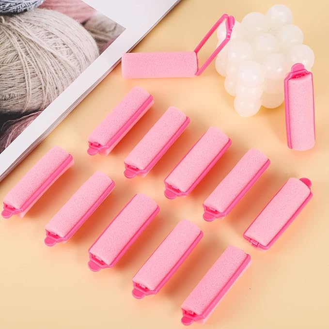 Pengxiaomei 36Pcs Foam Sponge Hair Rollers, 2.4 Inch Hair Curlers to Sleep In, Soft Hair Curlers for Curls Style, Heatless Hair Curler