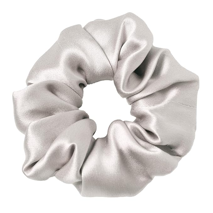 LILYSILK Silk Hair Scrunchies/Ties for Frizz & Breakage Prevention, 100% Mulberry, No Damage, Elastic ponytail Holders, 5PC, Fixed Colors (Black+Light Coffee+Bright Coffee+Caramel+Chocolate)
