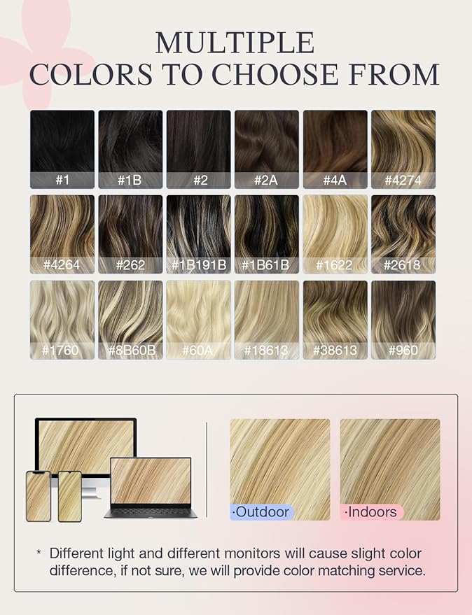 DOORES Invisi Edge Tape in Hair Extensions Real Human Hair, Light Blonde Highlighted Golden Blonde 10 Injection Tape-ins with 10 Injection Tape-ins 50g 22 Inch, Injected Tape in