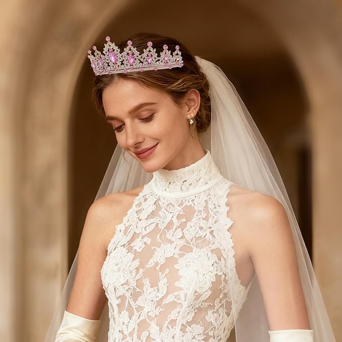 Princess Tiara and Crown for Women Wedding Tiaras for Bridal girls Tiaras and Crystal Crowns Rhinestone Headband Metal Hair Accessories for Costume Birthday Party Prom Gifts