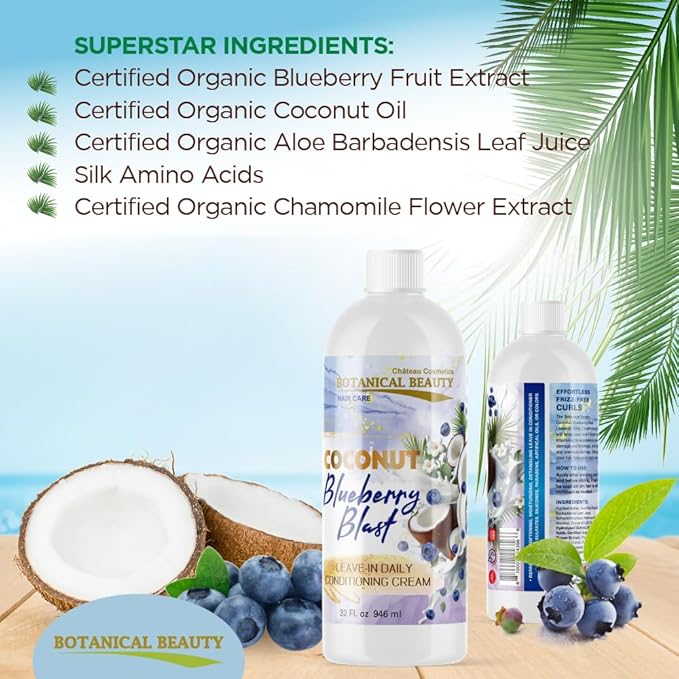 Botanical Beauty Blueberry Blast Leave-In Daily Conditioning Cream (32 Fl. Oz.)