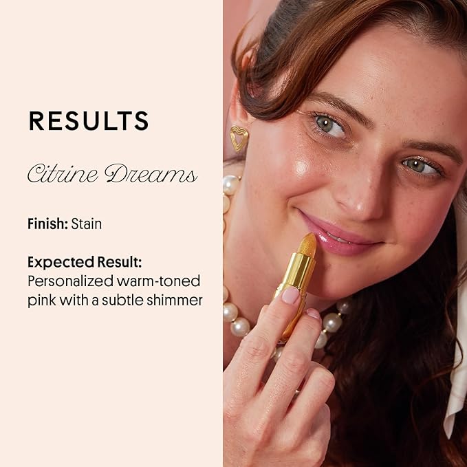 Winky Lux Citrine Balm, pH Lip Balm, Color Changing Lipstick and Tinted Lip Balm, Vegan & Cruelty Free Lip Balm, Hydrate & Plump, Sheer Pink Lipstick, Citrine