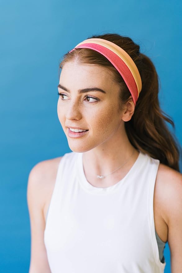 Maven Thread 4" Wide Workout Headbands for Women (2 Pack) – Non-Slip Sweatbands for Gym, Running & Yoga
