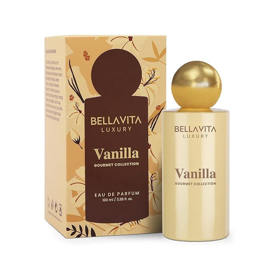 BELLAVITA Gourmet Collection Vanilla Edp Musk, Fruity Long Lasting Fragrance Perfume For Men And Women 100ml