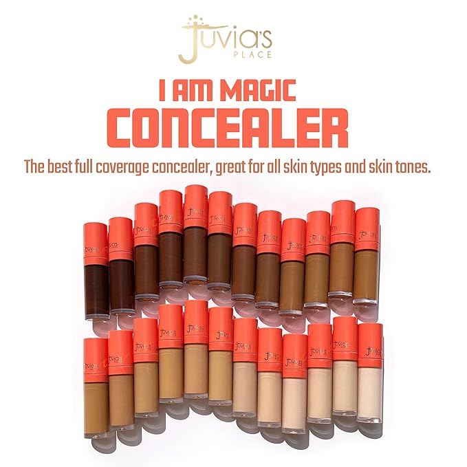 Juvia's Place I Am Magic Liquid Concealer - J22 Light w/Warm Golden Undertone/0.34 fl oz, Full Coverage Concealer, Makeup Concealer, Hydrating Concealer, Waterproof Concealer, Long Wear Concealer