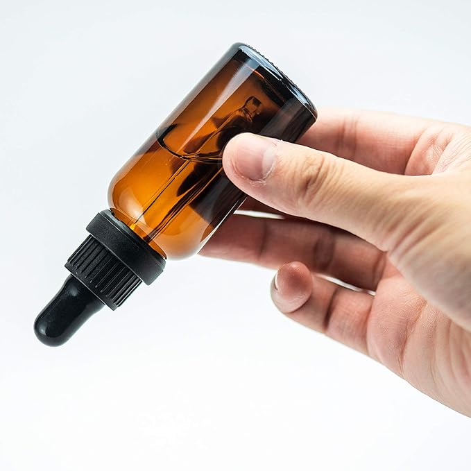YIZHAO Black Glass Dropper Bottle 4oz, Tincture Bottles with Glass Dropper, for Essential Oils, Aromatherapy, Cosmetic, Laboratory, Pharmacy, Liquids, Travel –9 Pcs