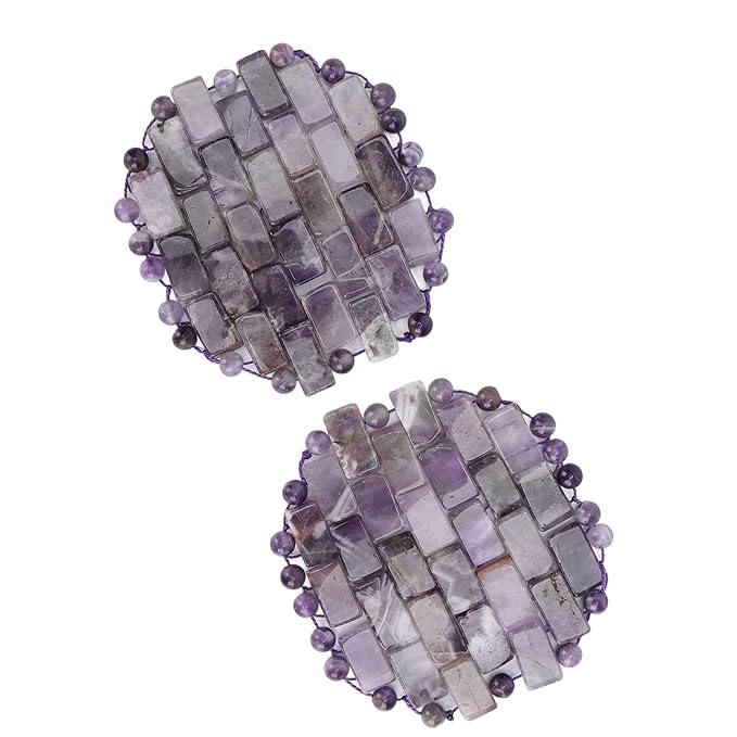 ZJchao Jade Eye Mask, Amethyst Eye Pack Wrinkle Puff Eliminate Dark Circles Fading Quartz Stone Eye Patch Jade Stone, Reusable Jade Eye Pack For Cold & Heat Compress