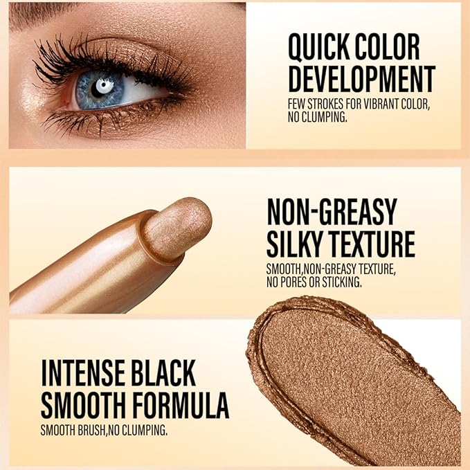 Jolilab Eyeshadow Stick Set, 2 PCS Matte Professional Bright-Colored Contouring and Highlight Stick, Cream Waterproof Long Lasting High Pigmented Eye Shadow. (2, 01+23 2pcs)