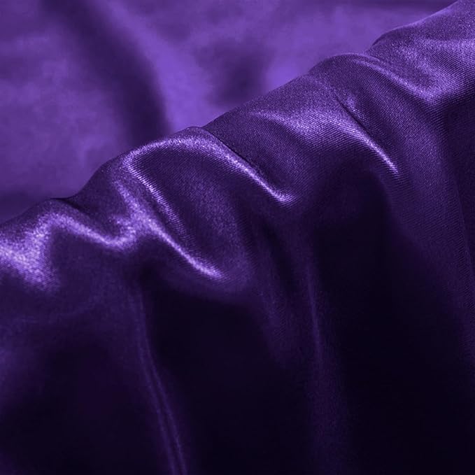 Aormenzy Satin Pillow Cases for Women King Size Set of 2, Purple Satin Pillowcase for Hair with Envelope Closure Silky Pillow Covers Wrinkle, Fade Resistant (20x40 Inches)