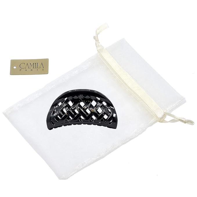 Camila Paris CP1808 French Hair Clip for Women Thick Hair for Long Curly Wavy Hair, Girls Hair Claw Clips Jaw, Durable Styling Big Claw Clip for Thick Hair, Strong Hold No Slip Grip, Made in France