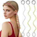 3 Packs Ponytail Holders Hair Ties for Women, Spiral Pony Tails Elastic Braided Hair Holders for Gym Swimming Sports (3pcs25"colorful37)