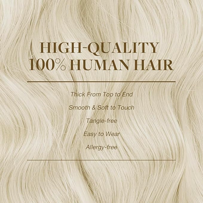 GOO GOO Clip in Hair Extensions Real Human Hair, Remy Human Hair Extensions Clip ins for Women, Natural Human Hair, 24inch 120g 7Pcs, #1000